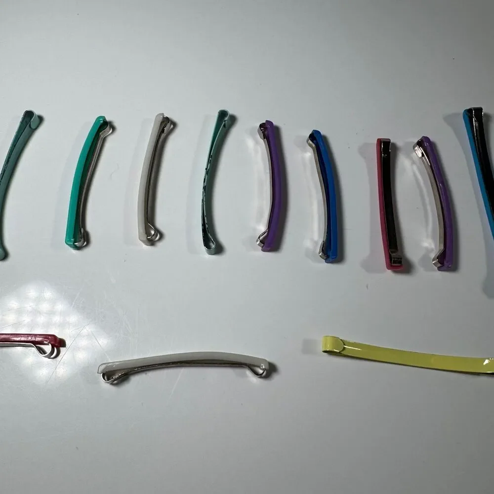 Vintage 80s 90s Hair Accessories LOT of 30 Flattron Barrettes Banana Clip Combs